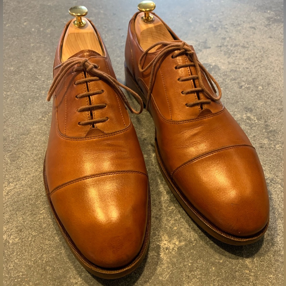 Cole Haan Men's Harrison Leather Cap Toe Oxford Tan Style C24160 Grand OS